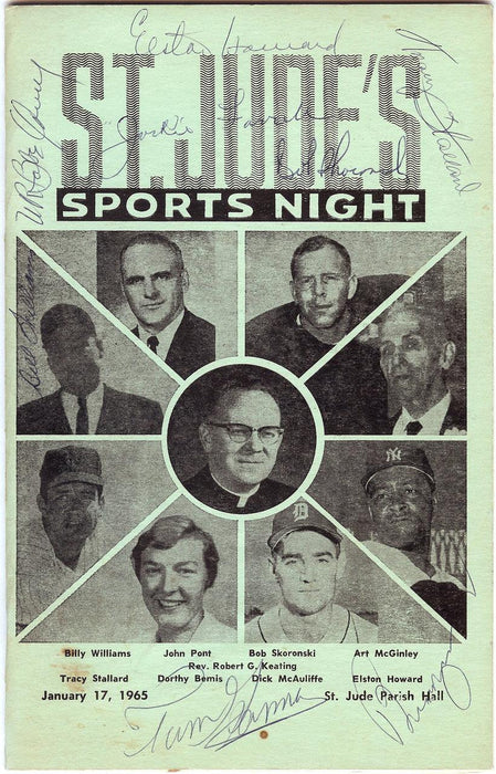 1965 Autographed Program With 8 Total Signatures including Elston Howard PSA/DNA #AB04674 - RSA