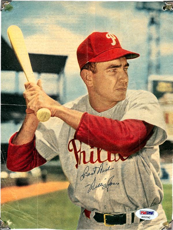 Willie "Puddin Head" Jones Autographed 7.5x9 Magazine Page Photo Philadelphia Phillies PSA/DNA #AB50342 - RSA