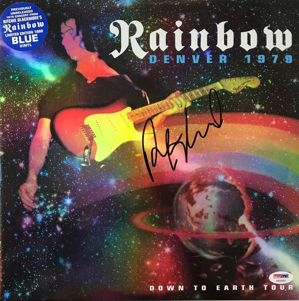 ritchie blackmore signed rainbow denver 1979 album psa ab94383 certificate of authenticity