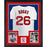 boggs autographed boston red sox grey double suede framed baseball jersey