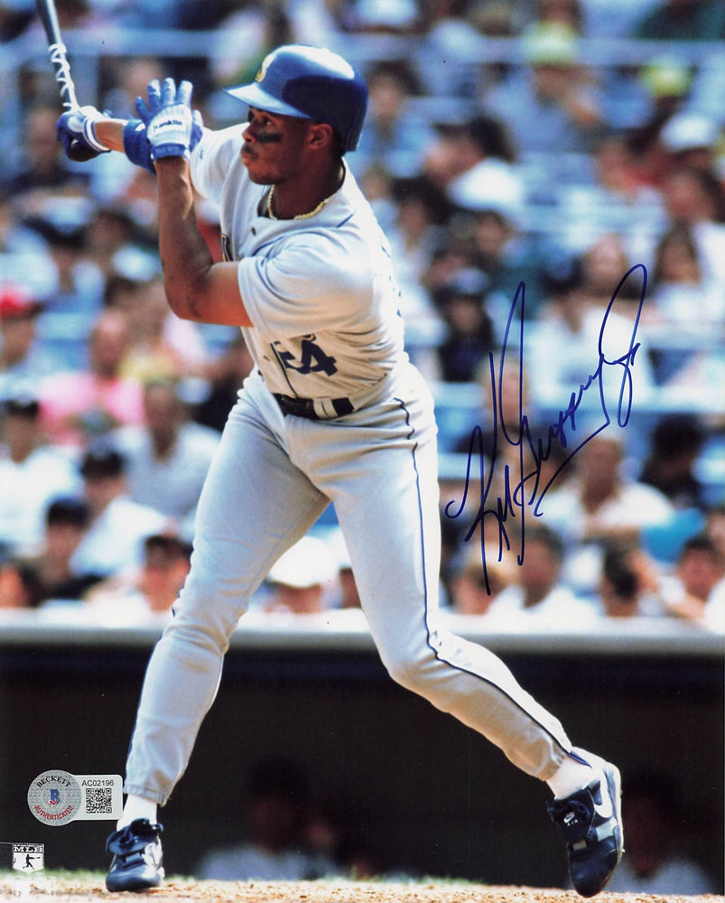 ken griffey jr signed 8x10 photo seattle mariners bas ac02196 certificate of authenticity
