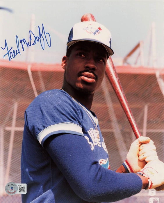 fred mcgriff signed 8x10 photo toronto blue jays bas ac02211 certificate of authenticity