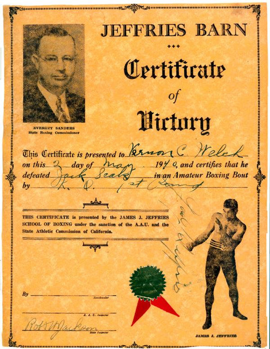 James J. Jeffries Autographed 8.5x11 Document PSA/DNA #AC06002 - RSA
