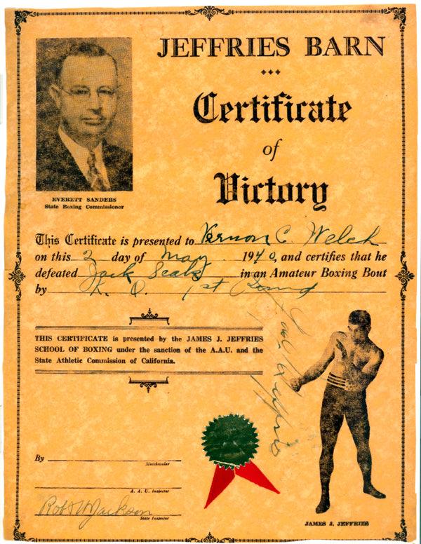 James J. Jeffries Autographed 8.5x11 Document PSA/DNA #AC06002 - RSA
