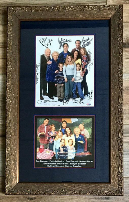 full cast signed everyone loves raymond 8x10 custom framed photo display psa ac21162 certificate of authenticity