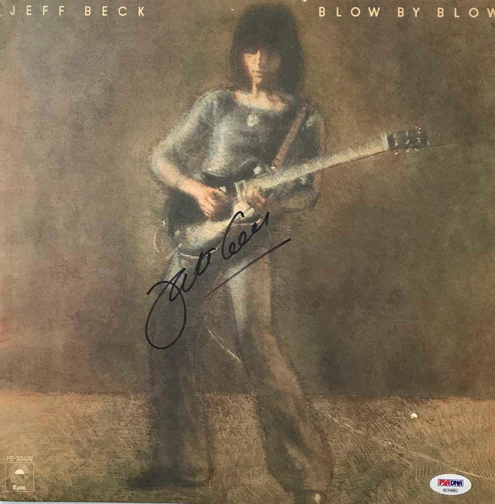 jeff beck signed blow by blow album psa ae64962 certificate of authenticity