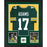 adams autographed green bay packers green double suede framed football jersey