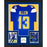 allen autographed los angeles chargers blue double suede framed football jersey