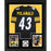 polamalu autographed pittsburgh steelers black double suede framed football jersey