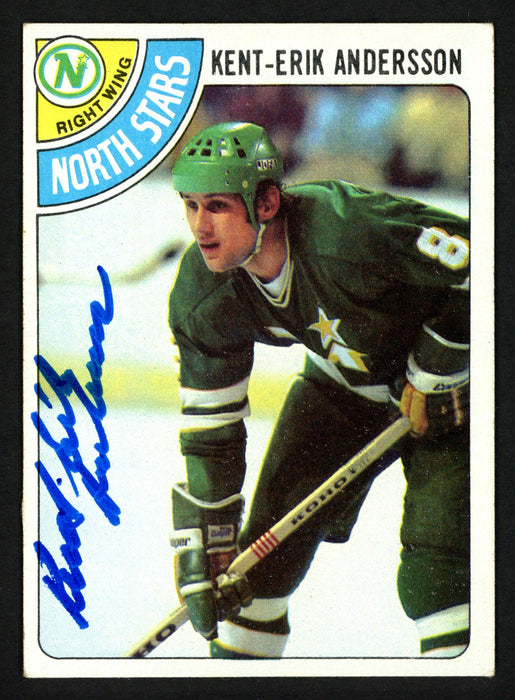 Kent-Erik Andersson Autographed 1978-79 Topps Rookie Card #17 Minnesota North Stars SKU #153509 - RSA