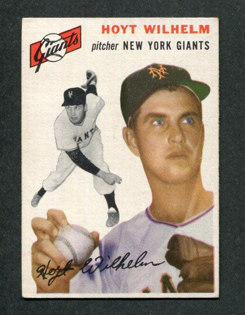 1954 topps 36 hoyt wilhelm new york giants baseball card ex front