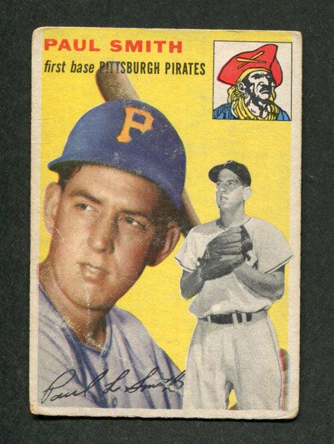 1954 Topps #11 Paul Smith Pittsburgh Pirates Baseball Card - RSA