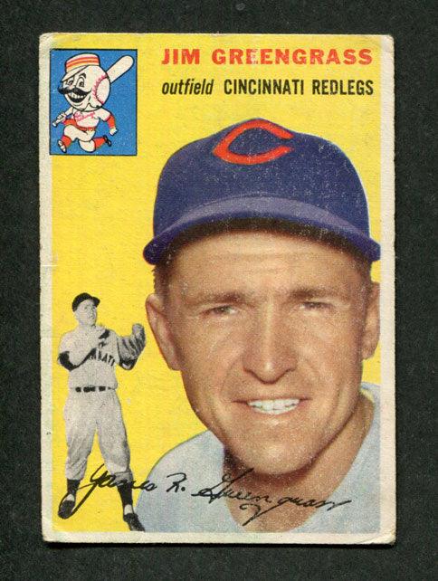1954 Topps #22 Jim Greengrass Cincinnati Redlegs Baseball Card - RSA
