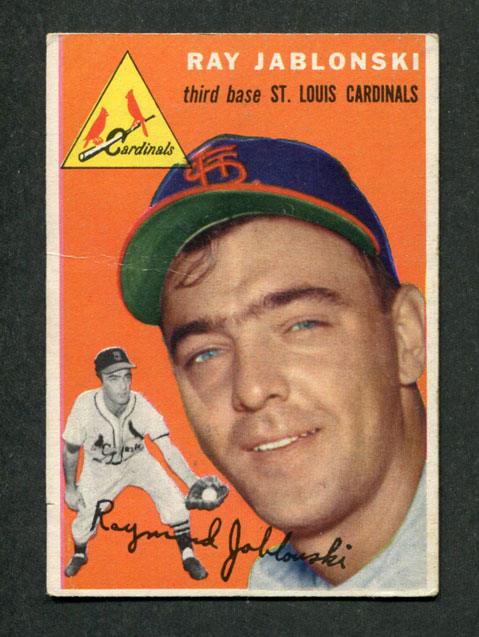 1954 Topps #26 Ray Jablonski St. Louis Cardinals Baseball Card - RSA