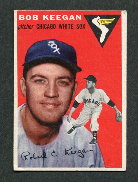 1954 Topps 100 Bob Keegan Chicago White Sox Baseball Card RSA 1954-topps-100-bob-keegan-chicago-white-sox-baseball-card-rsa