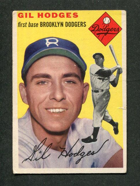 1954 Topps #102 Gil Hodges Brooklyn Dodgers Baseball Card - RSA