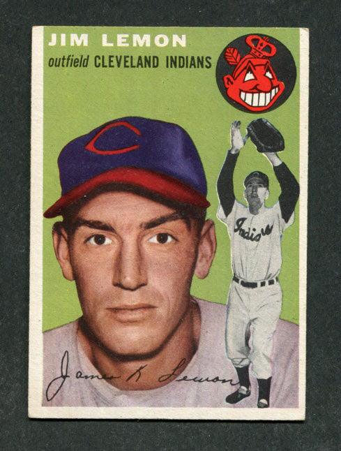 1954 Topps #103 Jim Lemon Cleveland Indians Rookie Baseball Card - RSA