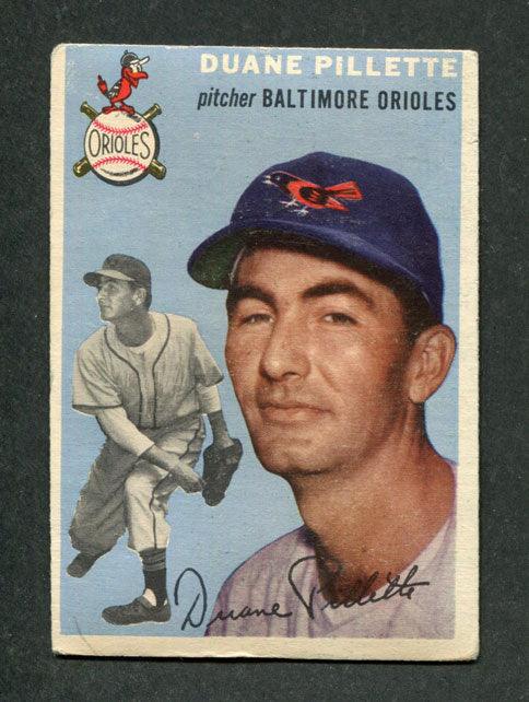 1954 Topps #107 Duane Pillette Baltimore Orioles Baseball Card - RSA