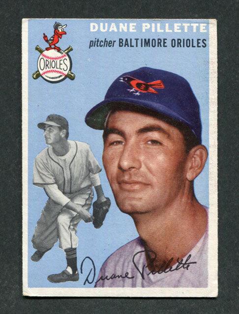 1954 Topps #107 Duane Pillette Baltimore Orioles Baseball Card - RSA