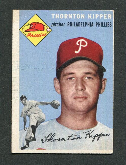 1954 Topps #108 Thornton Kipper Philadelphia Phillies Rookie Baseball Card - RSA
