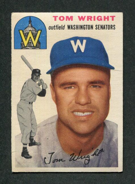 1954 Topps #140 Tom Wright Washington Senators Baseball Card - RSA