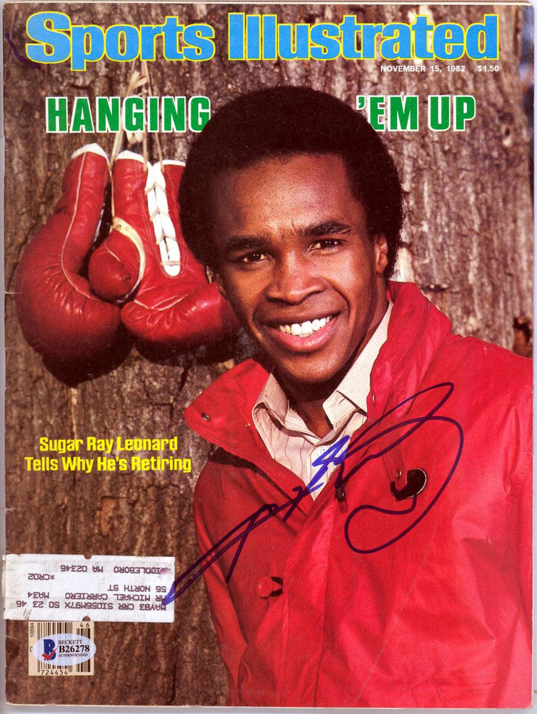 Sugar Ray Leonard Autographed Sports Illustrated Magazine Beckett BAS #B26278 - RSA