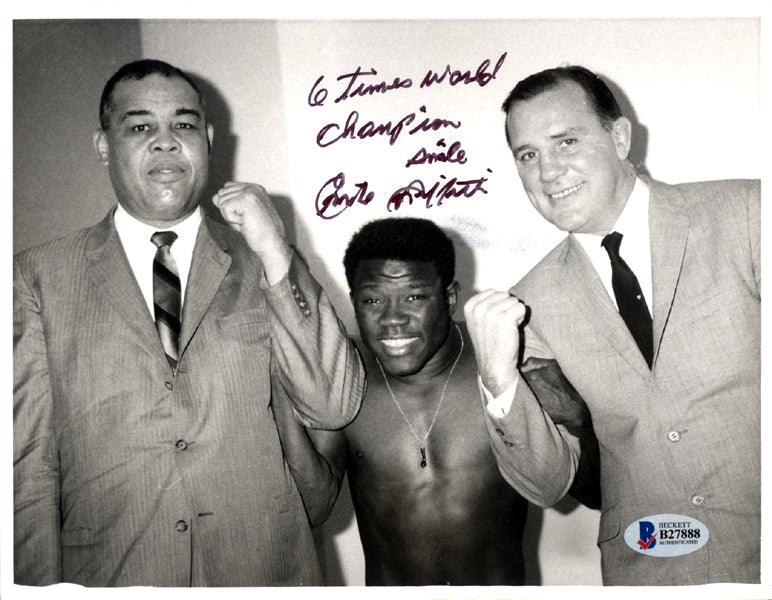 Emile Griffith Autographed 7x9 Photo "6x World Champion" Beckett BAS #B27888 - RSA