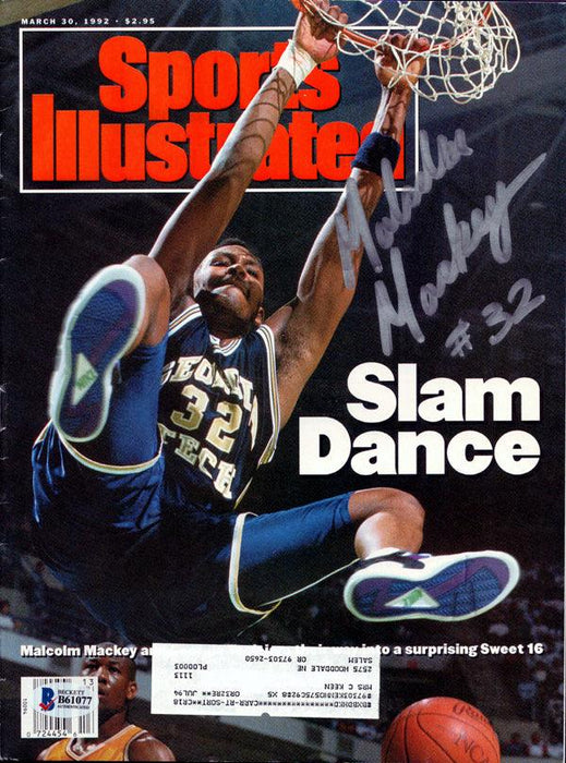 Malcolm Mackey Autographed Sports Illustrated Magazine Georgie Tech Yellow Jackets Beckett BAS #B61077 - RSA