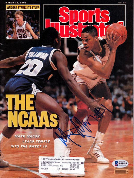 Mark Macon Autographed Sports Illustrated Magazine Temple Owls Beckett BAS #B63485 - RSA