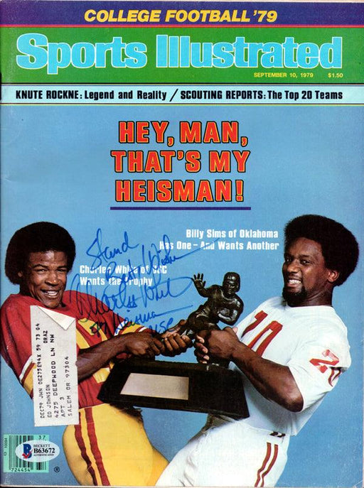 Charles White Autographed Sports Illustrated Magazine USC Trojans "To Stan" Beckett BAS #B63672 - RSA