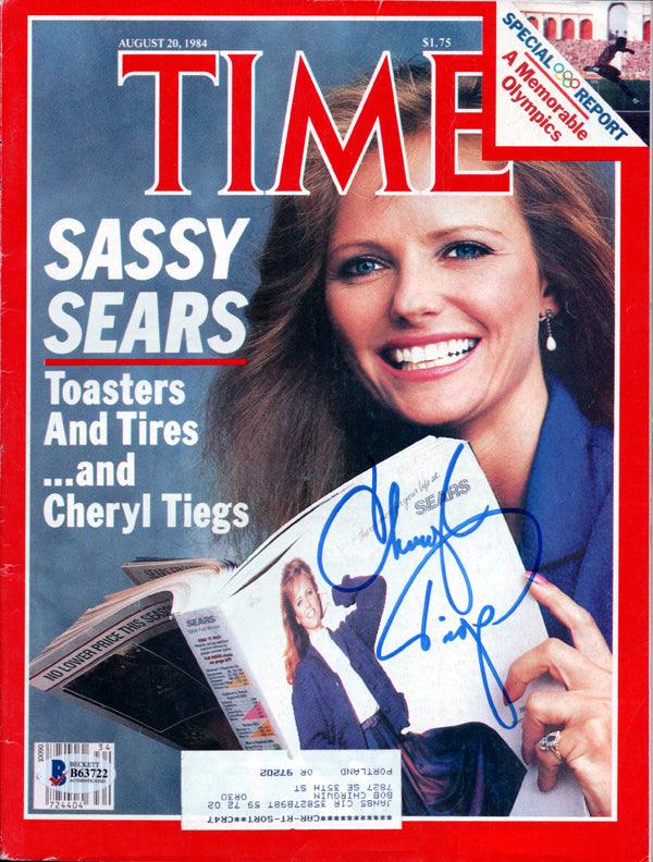 Cheryl Tiegs Autographed Time Magazine Beckett BAS #B63722 - RSA