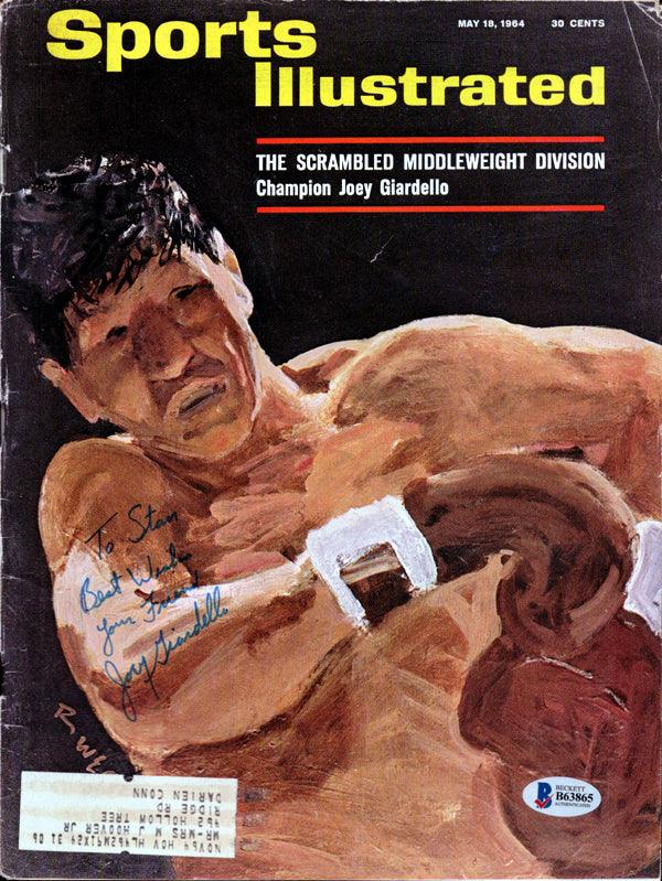 Joey Giardello Autographed Sports Illustrated Magazine Beckett BAS #B63865 - RSA