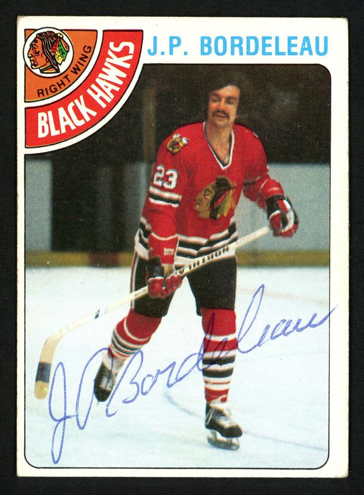 J.P. JP Bordeleau Autographed 1978-79 Topps Card #101 Chicago Blackhawks SKU #153527 - RSA