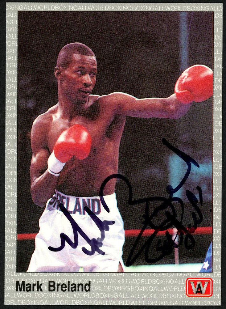 Mark Breland Autographed 1991 All World Card "84 Gold" SKU #148215 - RSA