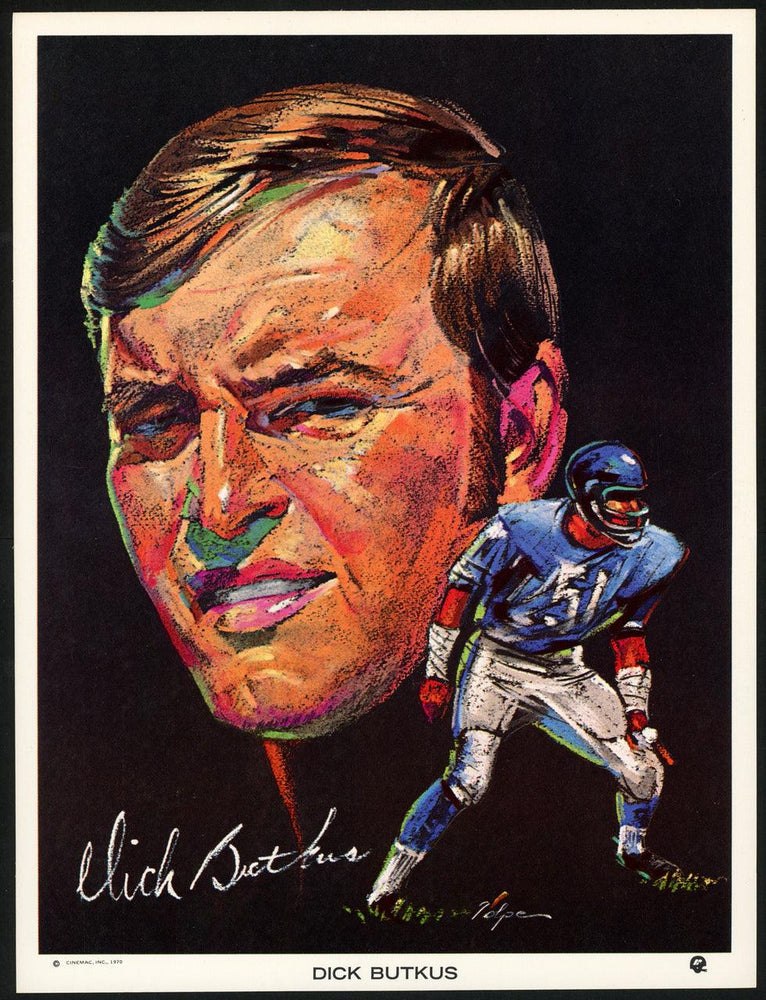 1970 Clark Oil Volpe Card Set (8) Chicago Bears Including Dick Butkus SKU #148053 - RSA