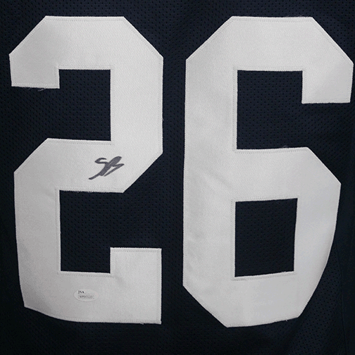 Saquon Barkley Penn State Autographed Football Jersey Blue (JSA) - RSA