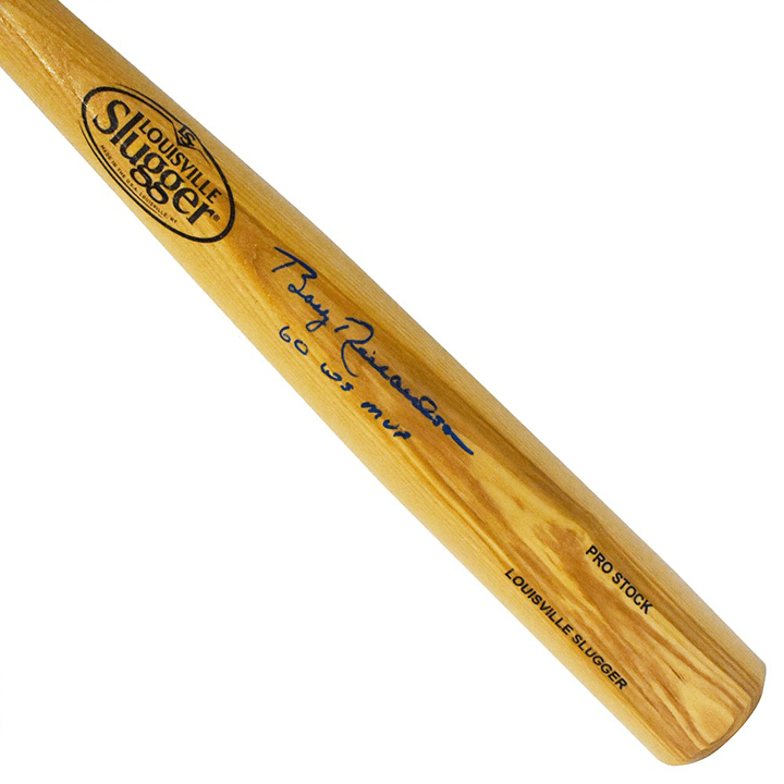Bobby Richardson Signed 60 WS MVP Inscription Louisville Slugger Official MLB Blonde Baseball Bat (JSA) - RSA