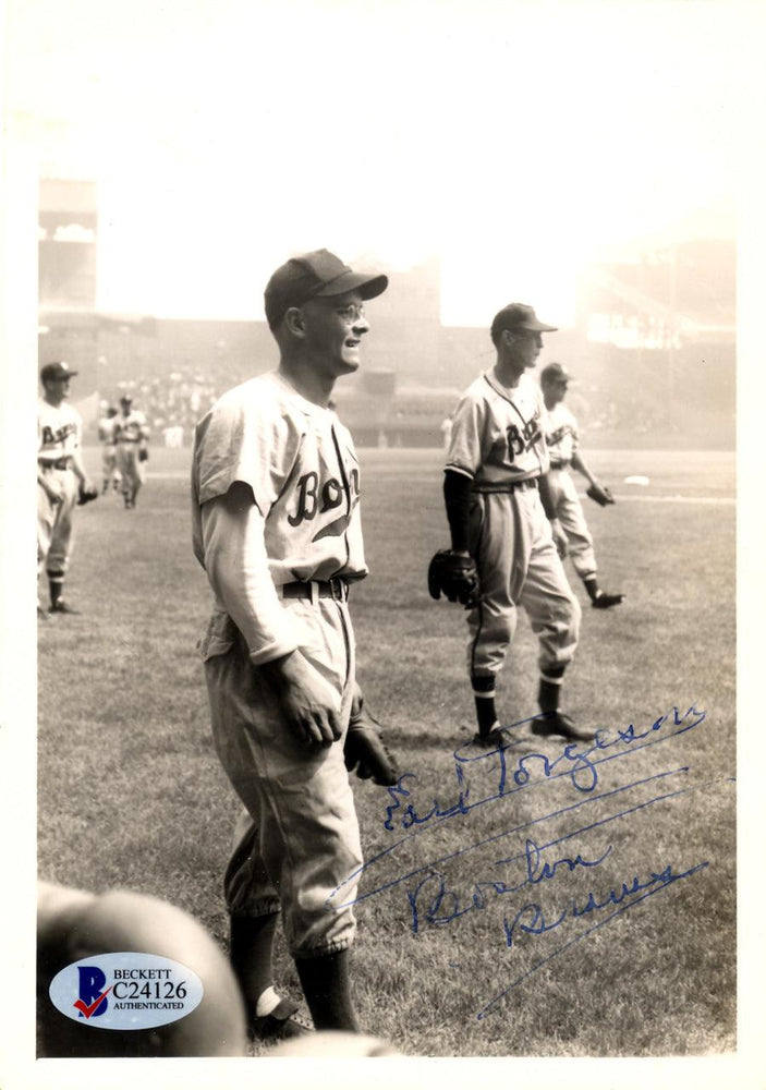 Earl Torgeson Autographed 5x7 Photo Boston Braves Beckett BAS #C24126 - RSA