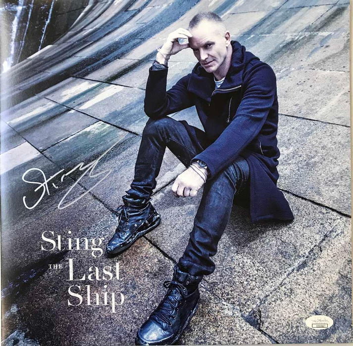sting signed the last ship album jsa cc00867 certificate of authenticity