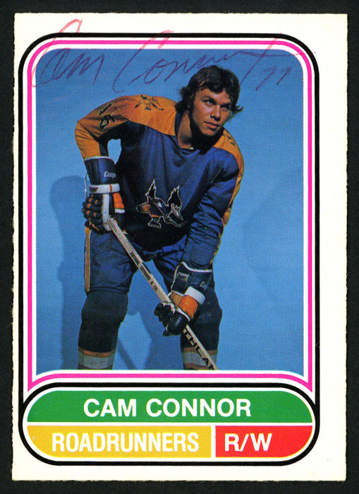Cam Connor Autographed 1975-76 WHA O-Pee-Chee Rookie Card #48 Phoenix Roadrunners SKU #151406 - RSA