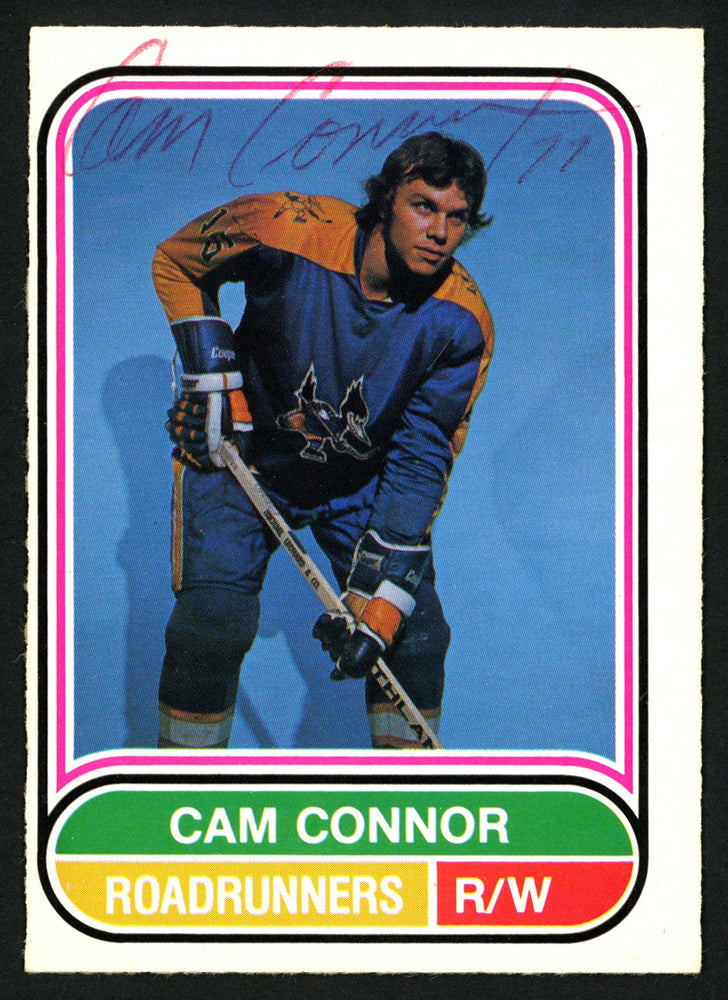 Cam Connor Autographed 1975-76 WHA O-Pee-Chee Rookie Card #48 Phoenix Roadrunners SKU #151406 - RSA