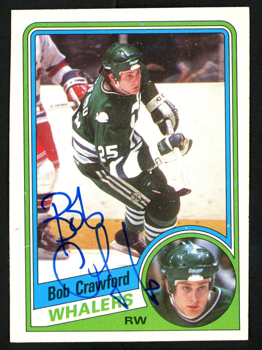 Bob Crawford Autographed 1984-85 Topps Card #53 Hartford Whalers SKU #152062 - RSA