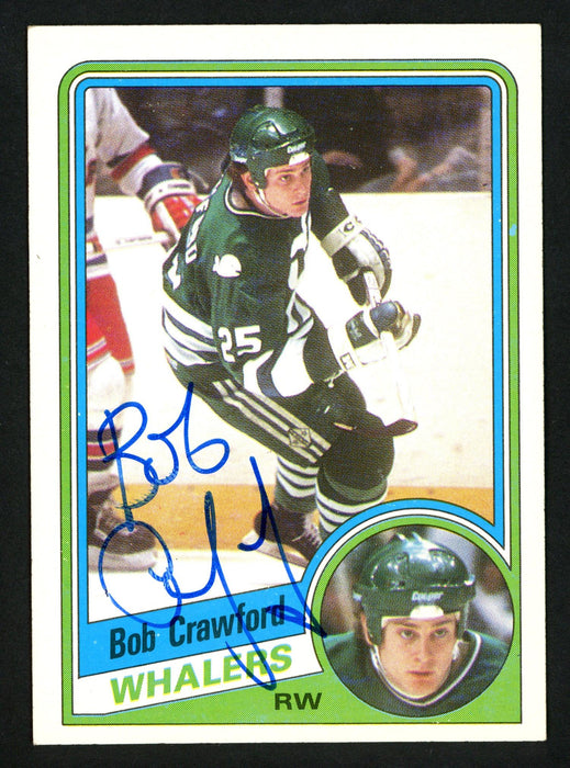 Bob Crawford Autographed 1984-85 Topps Card #53 Hartford Whalers SKU #152063 - RSA