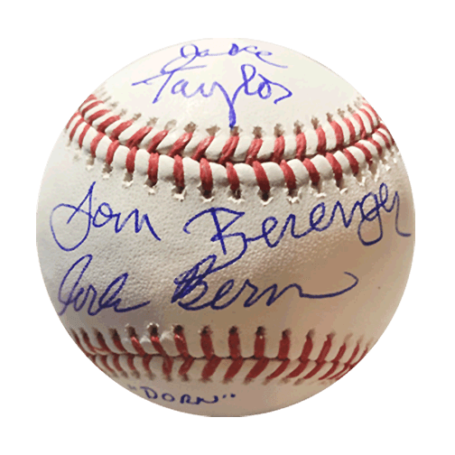 Corbin Bernsen & Tom Berenger Dual Signed Major League The Movie Autographed Official Major League Baseball (JSA) Special Inscription - RSA