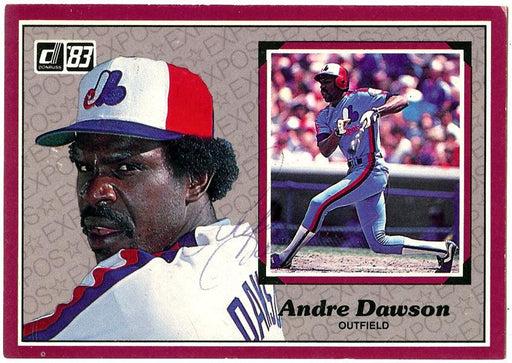 Andre Dawson Autographed 1983 Donruss Action All Stars Card #9 Montreal Expos SKU #106717 - RSA