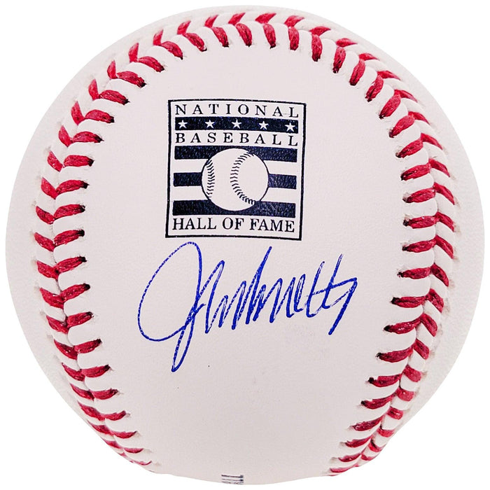 John Smoltz Autographed HOF Logo MLB Baseball Atlanta Braves Beckett BAS QR Stock #208994 - RSA