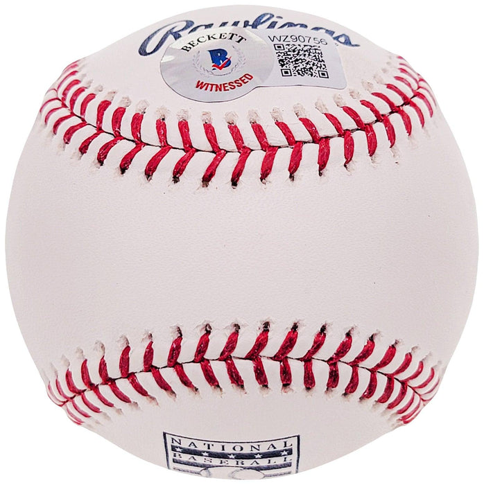 John Smoltz Autographed HOF Logo MLB Baseball Atlanta Braves Beckett BAS QR Stock #208994 - RSA