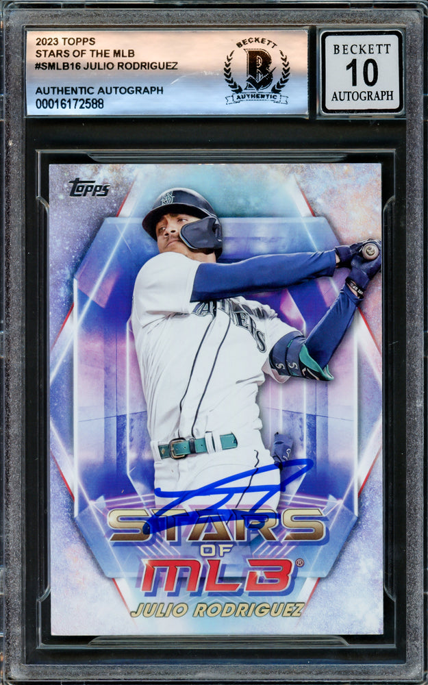 Julio Rodriguez Autographed 2023 Topps Stars of MLB Card #SMLB-16