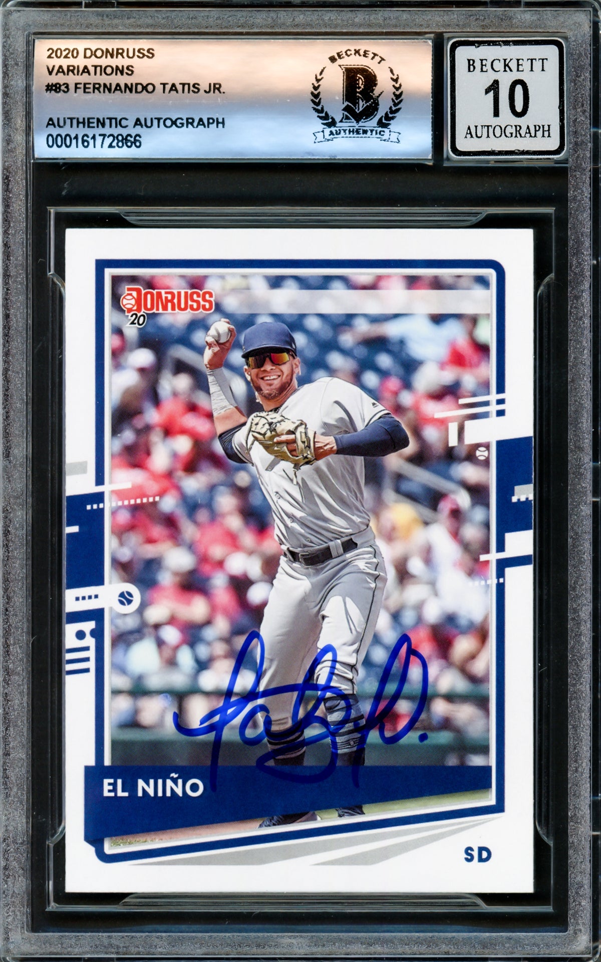 Fernando Tatis Jr. Autographed 2020 Donruss Variations El Nino Card #8 ...