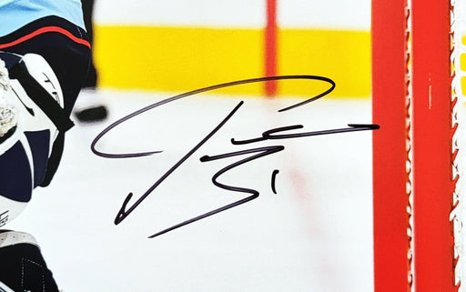 Philipp Grubauer Autographed 16x20 Photo Seattle Kraken First Franchise Game Fanatics Holo Stock #209021 - RSA